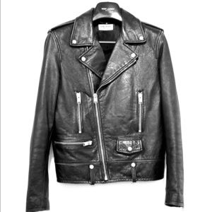 Saint Laurent “Martini Cat” Leather Bikers Jacket